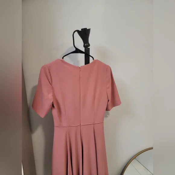 Gal Meets Glam - Edith City Crepe Fit & Flare Midi Dress Size 2 - Picture 6 of 8